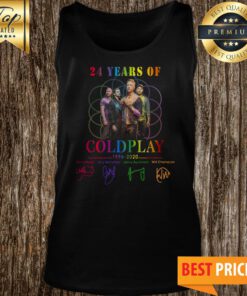 24 Years of Coldplay 1996 2020 Chris Martin Guy Berryman Jonny Buckland Signature Tank Top