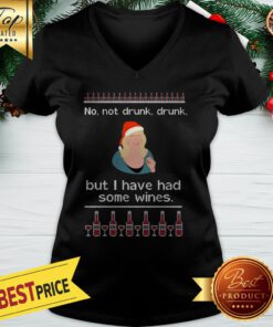 Alison Steadman No Not Drunk Drunk But I Have Had Some Wines Ugly Christmas V-neck