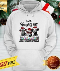 Cows Santa On The Naughty List And I Regret Nothing Cattle Baseball Hoodie
