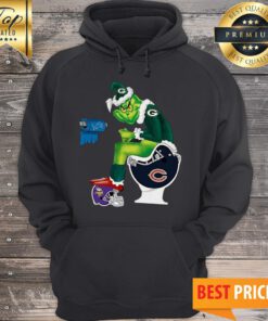 Santa Grinch Green Bay Packers Chicago Bears Detroit Lions Minnesota Vikings Toilet Hoodie