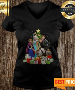 Frozen Characters Christmas Tree V-neck