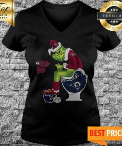 Grinch Santa Dallas Cowboys Toilet V-neck