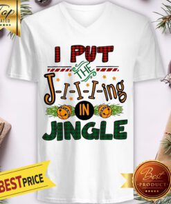 I Put The Ji-i-ing In Jingle Christmas V-neck