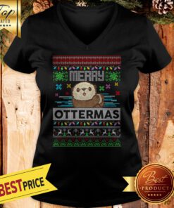 Merry Ottermas Crewneck Ornaments V-neck