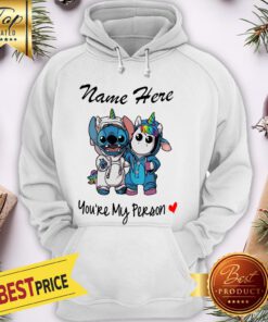 Name Here Stitch & Unicorn You're My Person Hoodie