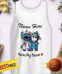 Name Here Stitch & Unicorn You're My Person Tank Top
