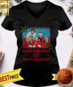 NSYNC Merry Christmas And Happy Holidays V-neck