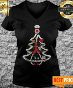 Nurse Tree Christmas Funny Classic V-neck