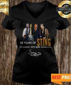 Official 48 Years Of Sting 1971 2019 Signature V-neck