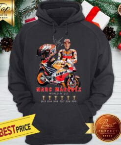 Official Awesome Signature Marc Marquez 6 Cups World Titles Hoodie