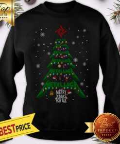 Official Christmas Tree Metallic Merry Xmas For All Sweatshirt