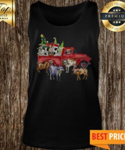 Official Cow and Car Christmas Tank Top
