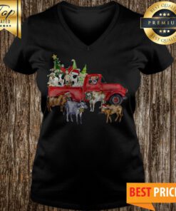 Official Cow and Car Christmas V-neck