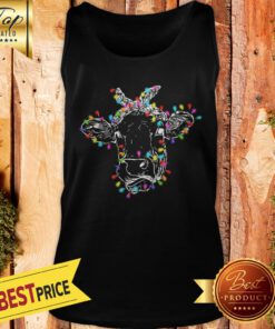 Official Cow Christmas Led Light Tank Top
