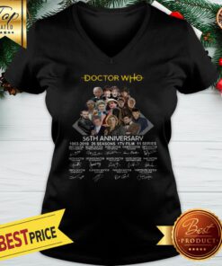 Official Doctor Who 56th Anniversary 1963-2019 Signature V-neck