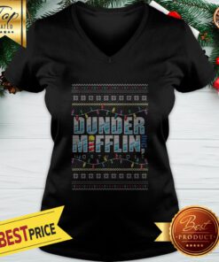 Official Dunder Mifflin Inc North Pole Branch V-neck