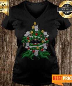 Official Malboros And Cat Christmas V-neck