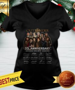 Official Outlander 05th Anniversary 2014 2019 Signatures V-neck