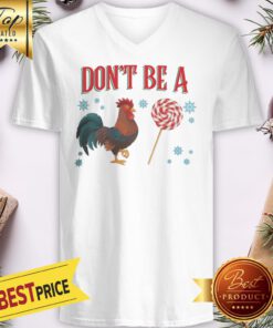Official Rooster Candy Merry Christmas Don’t Be A Chicken V-neck