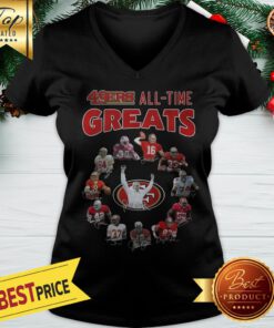 Official San Francisco 49ers All-Time Greats Signatures V-neck