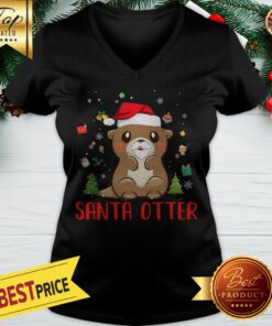 Official Santa Otter Christmas V-neck