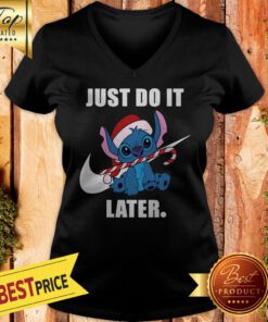 Official Stitch Just Do It Later Nike V-neck