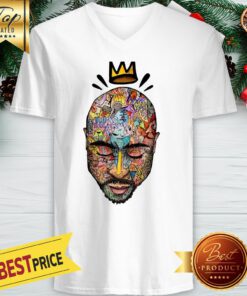 Official Tupac Trippy Art V-neck
