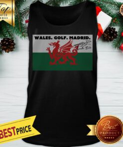 Official Wales, Golf, Madrid, In That Order Logo Tank Top