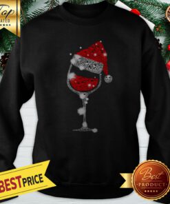 Official Wine Glass Red Diamond Santa Christmas Sweatshirt