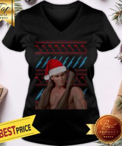 Patrick Bateman American Psycho Ugly Christmas V-neck