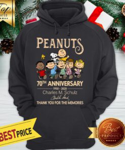 Peanuts 70th Anniversary 1850 2020 Thank You For The Memories Hoodie