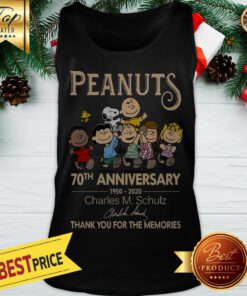 Peanuts 70th Anniversary 1850 2020 Thank You For The Memories Tank Top