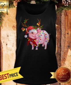 Pig gorgeous reindeer Crewneck Tank Top
