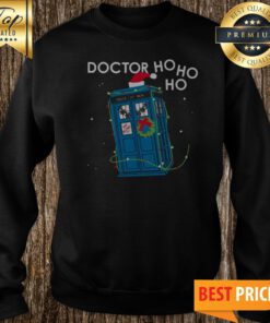 Police Box Dr Who Ho Ho Ho Christmas Sweatshirt