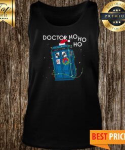 Police Box Dr Who Ho Ho Ho Christmas Tank Top