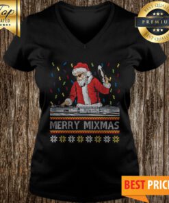 Santa Claus Merry Mixmas Merry Christmas V-neck