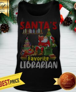 Santa’s Favorite Librarian Christmas Book Lovers Tank Top