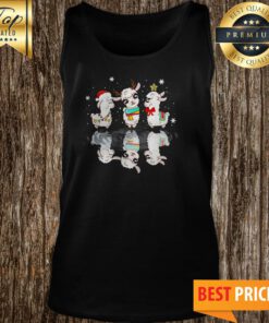 Sheep Merry Christmas Snow Tank Top