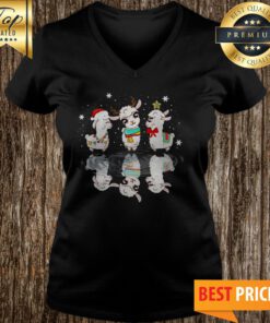 Sheep Merry Christmas Snow V-neck