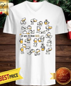 Snoopy 20 Ways To Drink Beer V-neck