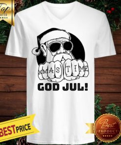 Xmas Tf Me God Jul Santa Christmas V-neck