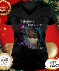 American Pit Bull Terrier I Believe There Are Angels Among Us V-neck