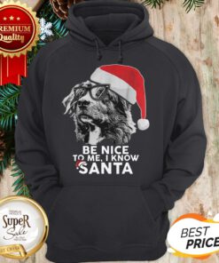 Australian Shepherd Christmas Be Nice To Me I Know Santa Hoodie