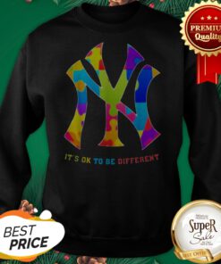 Autism New York Yankees It's Ok To Be Different Sweatshirt