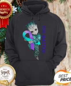 Baby Groot Suicide Prevention Awareness You Matter Hoodie