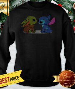 Baby Yoda And baby Stitch Shirt By Sweatshirt