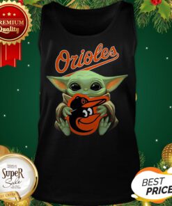 Baby Yoda Hug Baltimore Orioles Star Wars Mandalorian Tank Top