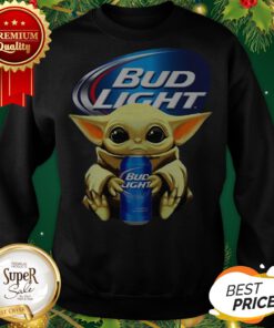 Baby Yoda Hug Bud Light Budweiser Star Wars Mandalorian Sweatshirt