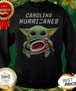 Baby Yoda Hug Carolina Hurricanes Sweatshirt