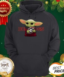 Baby Yoda Hug Georgia Bulldogs Star Wars Mandalorian Hoodie
